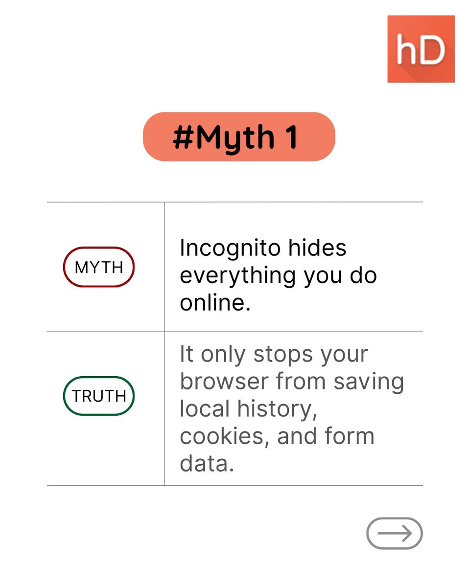 hyperDart's tweet photo. Most people still misunderstand Incognito mode 👀
It’s not full privacy, not online invisibility, and not just for hiding things.

What do you actually use Incognito mode for most?

Follow @hyperDart for smarter search tips. 

#hyperDart #smartersearch #incognito #techtips https://t.co/Q2d67PlKmB