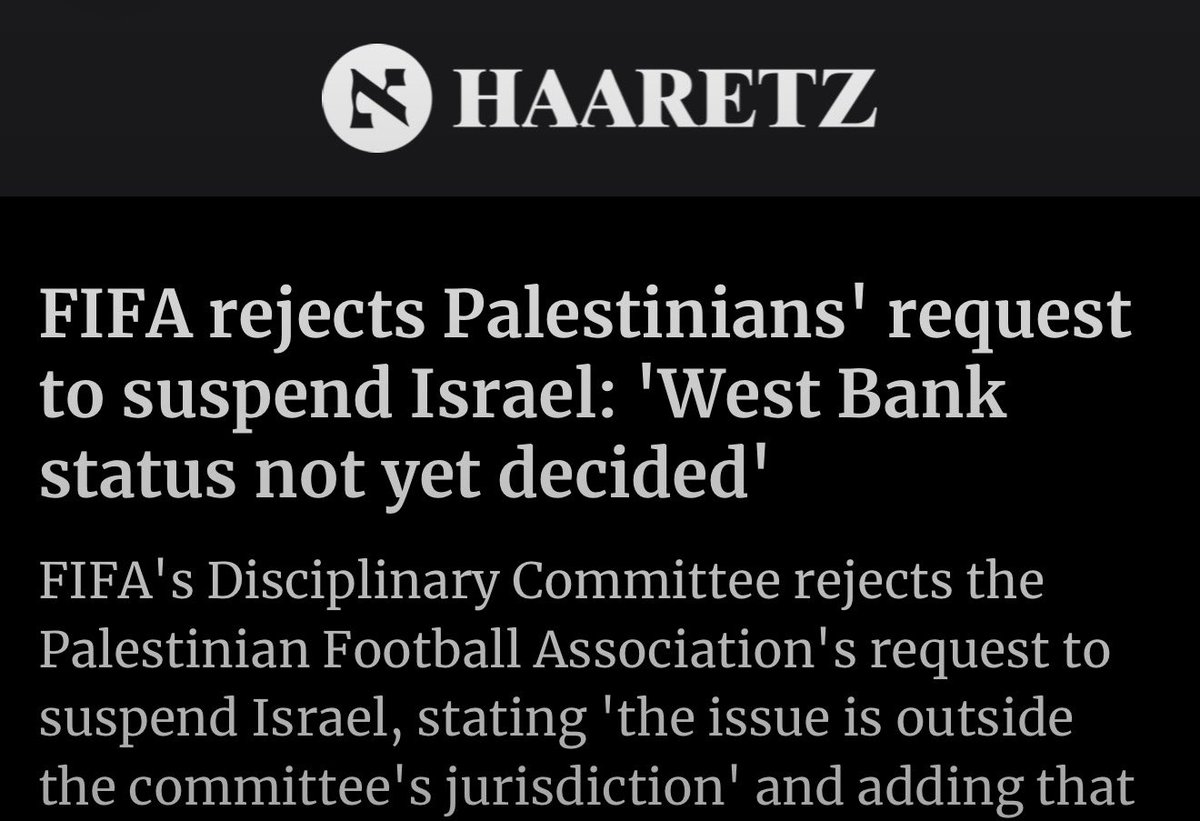DeerFreckle's tweet photo. FIFA can ban Russia, but not Israel? 🤔 https://t.co/7sK3NbTOy8