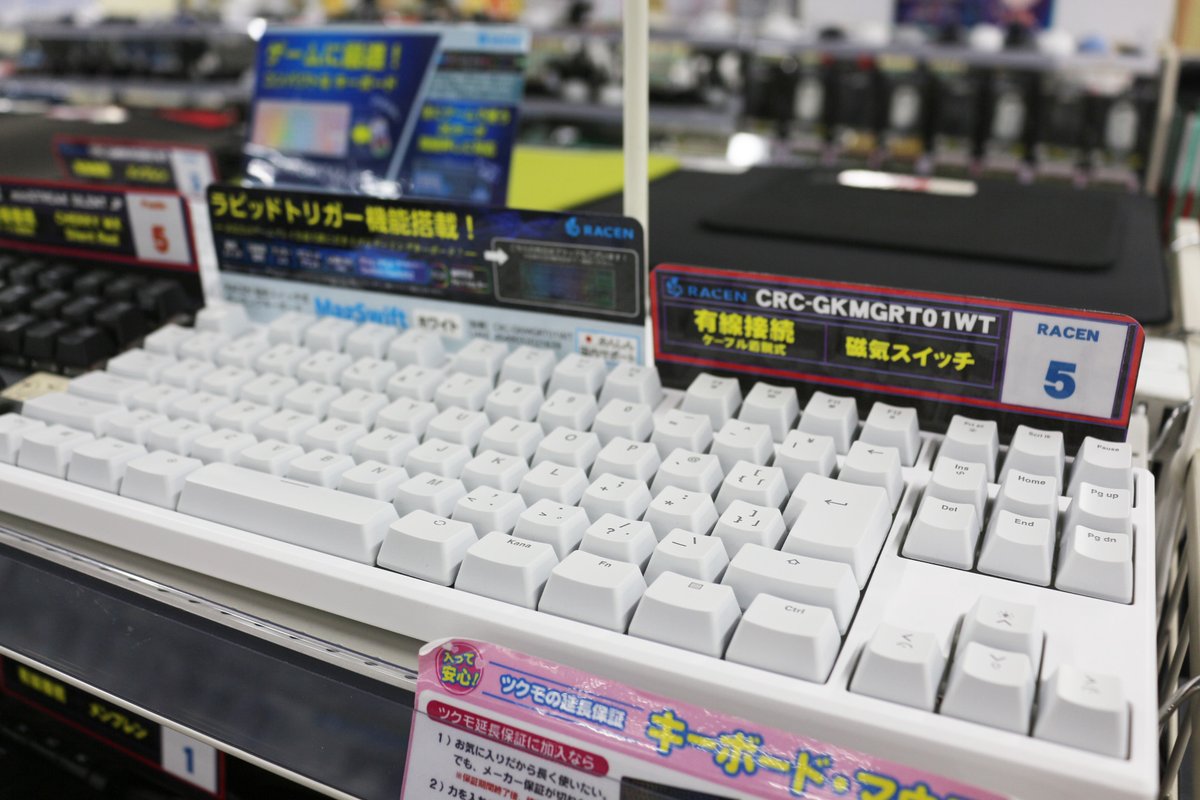 ゲーミングデバイス】 テンキーレス日本語配列でラピッドトリガー対応