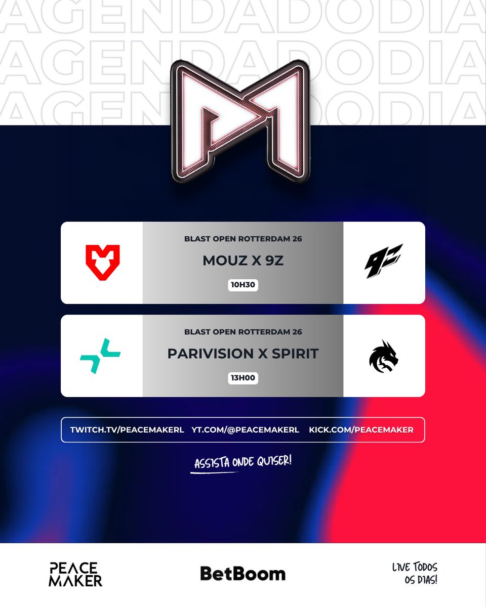DIA DE BLAST - AO VIVO COM IMAGENS 🔥

20/03 - 10h30

Twitch.tv/peacemakerL
Kick.com/peacemaker
Yt.com/peacemakerl