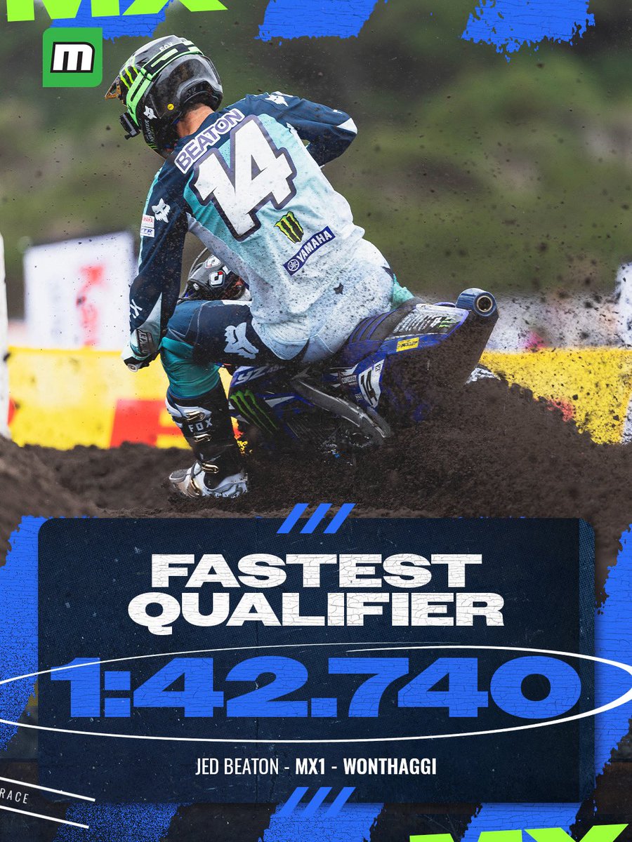 motoonlineaus's tweet photo. ⏱️ It’s Jed Beaton who set the pace in the MX1 division ahead of tomorrow morning’s Pole Shootout, with Kyle Webster and Aaron Tanti completing the top three in Wonthaggi. #MotoOnline #ProMX https://t.co/DZuXmxynmo