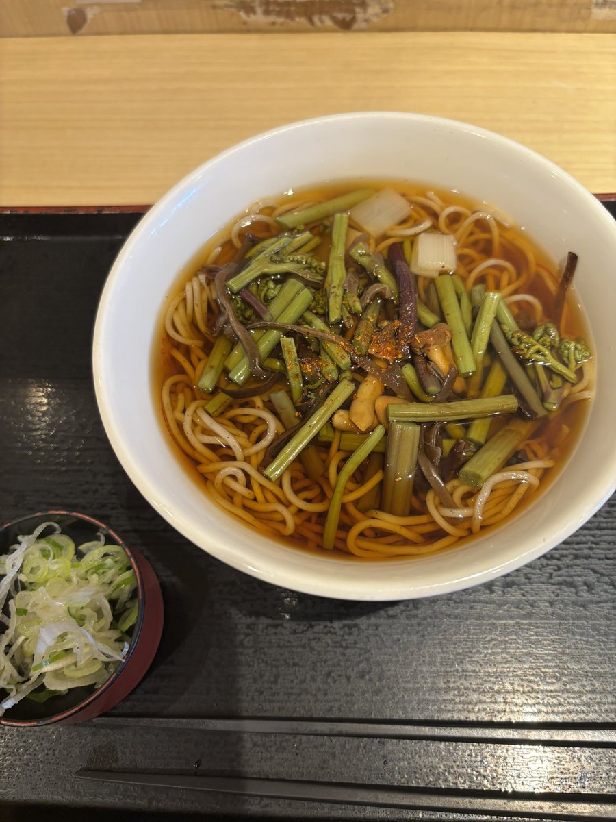 sobabelars's tweet photo. 東戸塚のいろり庵きらくで山菜そばをいただきます。山菜のシャキシャキ食感となめこのつるり感がたまんないっす。
美味い！
#立ち食いそば　#そば　#路麺　#そばべラーズ https://t.co/1W96eTYrmo