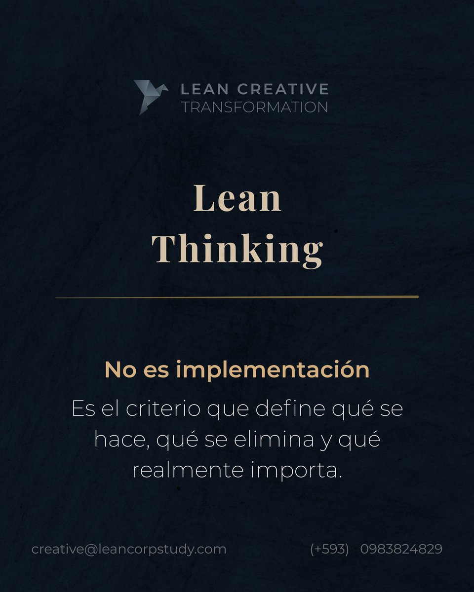 creative_lean's tweet photo. La mayoría mejora procesos. Pocas organizaciones cuestionan cómo deciden.

Sin ese nivel de claridad, no hay evolución… solo ajuste.

#LeanManagement #ContinuousImprovement #BusinessArchitecture #OperationalExcellence #Procesos https://t.co/RyKX9anXx7