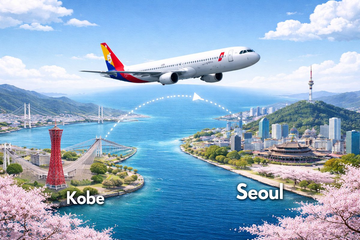 MARINE_AIR_NOW's tweet photo. 【アシアナ航空、神戸ー仁川線を期間限定で運航！】

アシアナ航空が5月に神戸空港と仁川空港を結ぶ便を運航することが分かった。同社の神戸への飛来はオウンユースチャーターとして運航されて以来であり、大韓航空との統合前の貴重な再来となる。
個札販売が行われるかは不明であるが、運航日・ダイヤは以下の通り。

▼運航日・運航ダイヤ▼
運航日：5/24,27,29
運航ダイヤ：
OZ1163  ICN 12:40 → UKB 14:35
OZ1153  UKB 16:50 → ICN 18:50