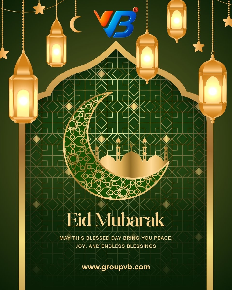VBengineering's tweet photo. Eid Mubarak! ✨
May this beautiful day bring peace, happiness, and prosperity to you and your loved ones. 🤍🌙
https://t.co/kjjCMVBinG
#VBEngineering #EidMubarak #Blessings #Peace #Gratitude #FestiveVibes #Eid2026 #JoyfulMoments https://t.co/VjQPdcnvpU