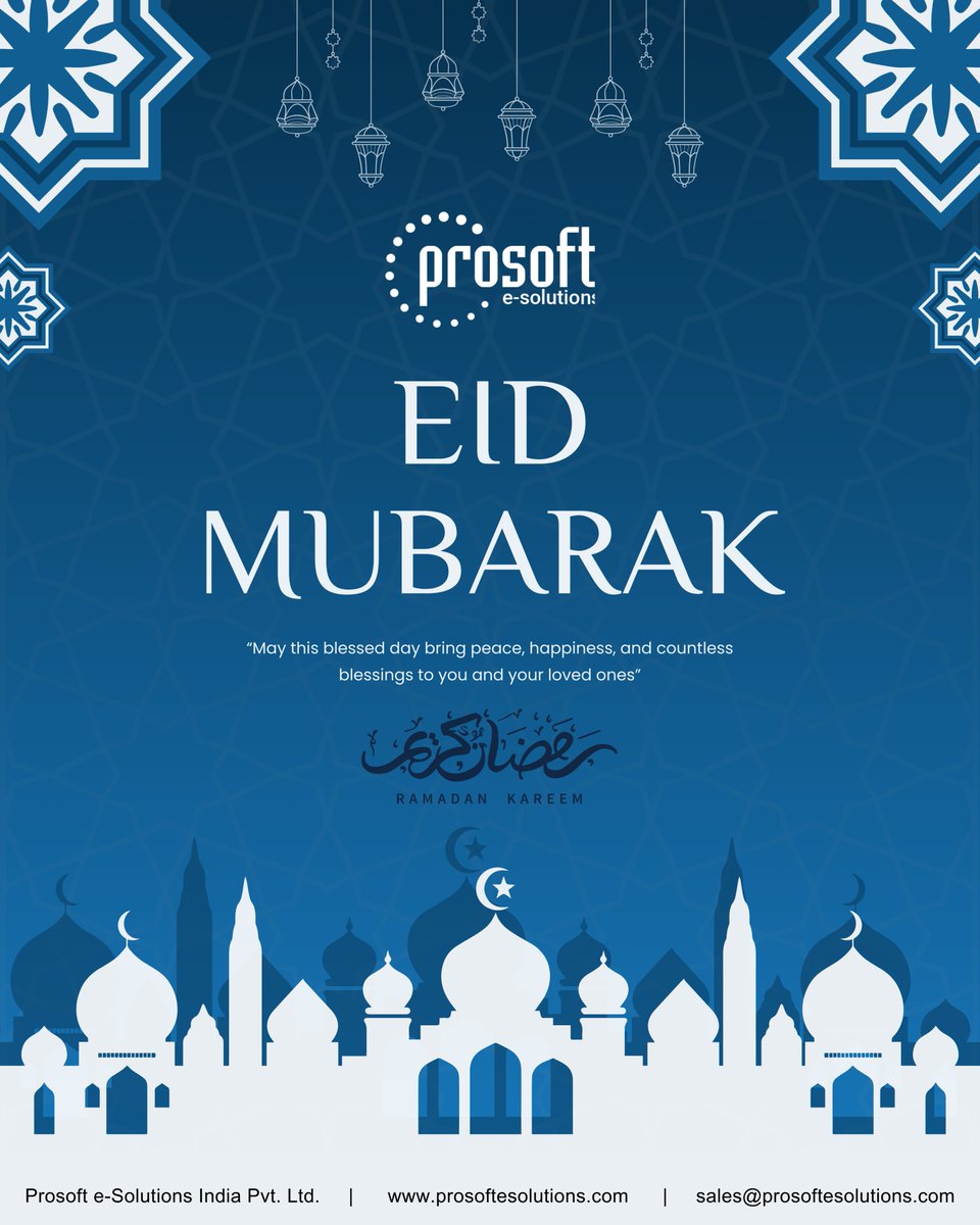 ProsoftPvtLtd's tweet photo. Eid Mubarak 🌙

Wishing you peace, happiness, and countless blessings on this special day.

✨ Warm wishes from Prosoft e-Solutions

🌐 https://t.co/e1oBmpqHYi

#EidMubarak #RamadanKareem #FestiveWishes #Peace #ProsoftESolutions https://t.co/PyC6WKZbdk