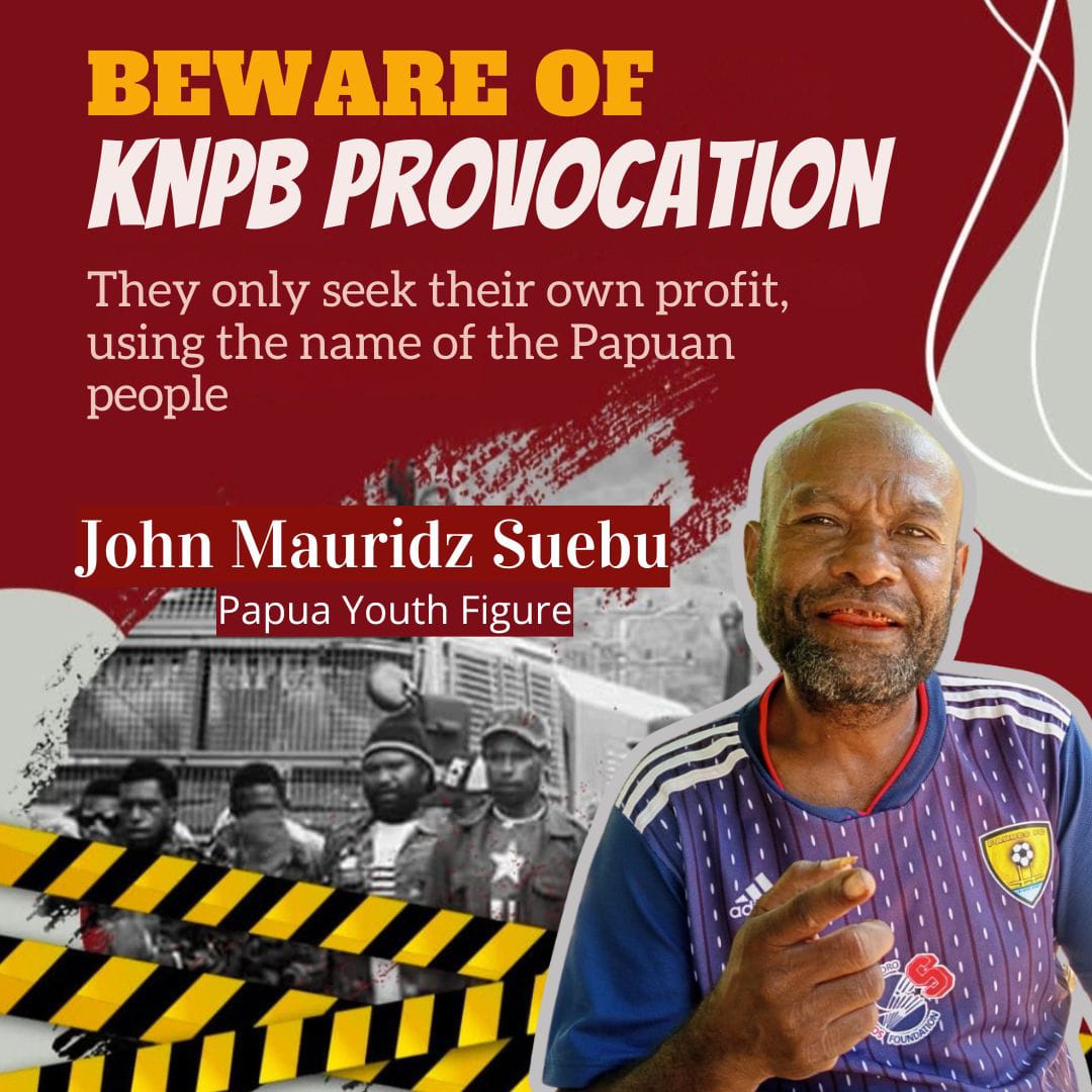 Ririn_Rizky's tweet image. Youth Papua Figure, John Mauridz Suebu strongly rejects all forms of provocative propaganda by the KNPB. 

#PapuaPeace #RejectProvocation #KNPB #PapuaMaju