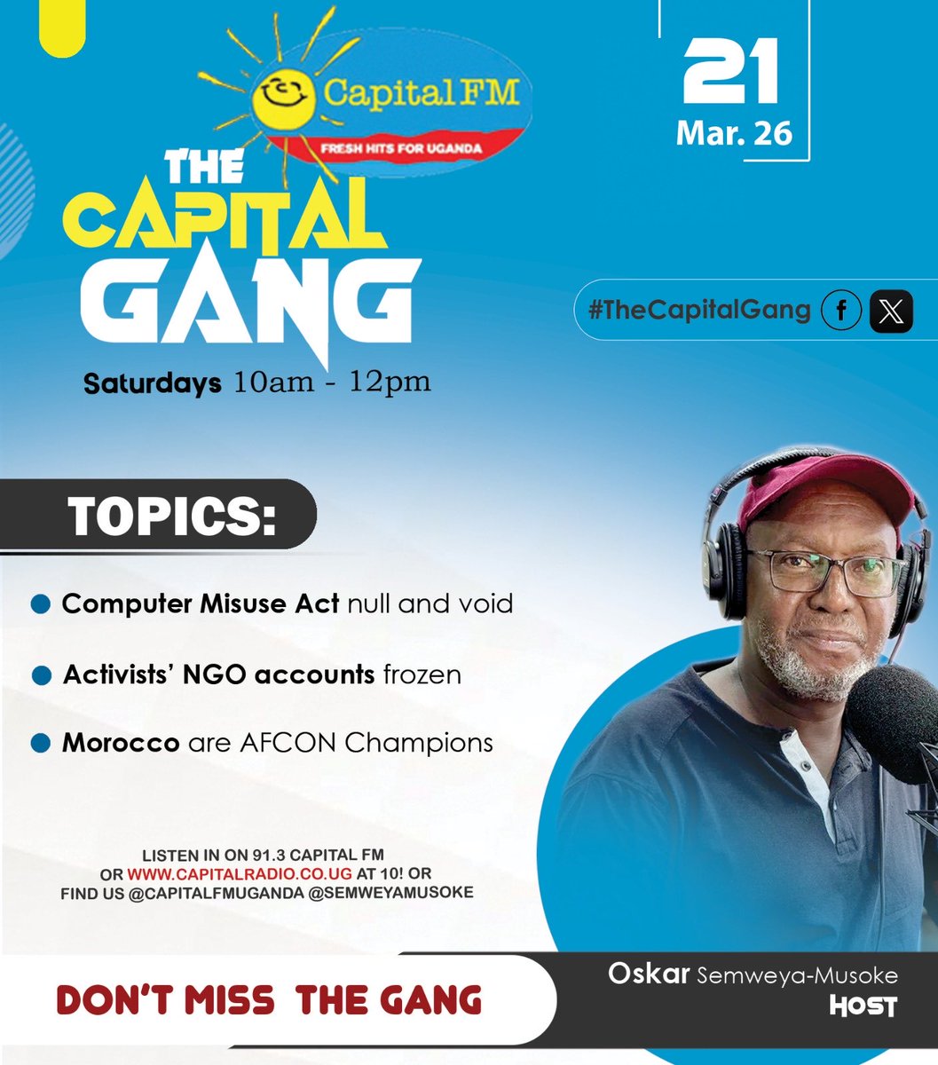 SemweyaMusoke's tweet image. #TheCapitalGang ⁦@CapitalFMUganda⁩ ⁦@OsmanPatricia⁩ ⁦@qataharraymond⁩ ⁦@tonykentkyazze⁩ ⁦@Jadwong⁩ ⁦@GodberTumushabe⁩