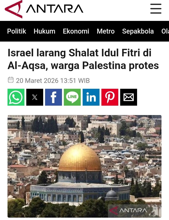SENADA SEIRAMA.
Israel Larang Warga Palestina Sholat Ied di Masjidil Aqsha. 
Walikota Sukabumi larang warga Muhammadiyah Sholat Ied di lapang Merdeka Sukabumi.