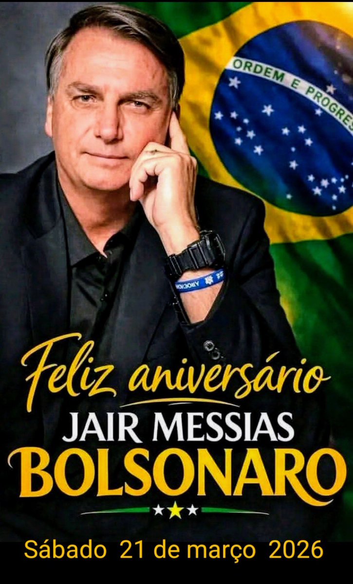 Meu pedido a Deus nesse dia 21/03/26 é que o Senhor restaure sua vida e sua saúde, assim como ele fez com Jó da Bíblia. Que Deus tenha misericórdia, te proteja , derrame cura sobre vc  e te livre de todo mal.
Parabéns <a href="/jairbolsonaro/">Jair M. Bolsonaro</a> !
Vc não merece o que estão fazendo com a sua