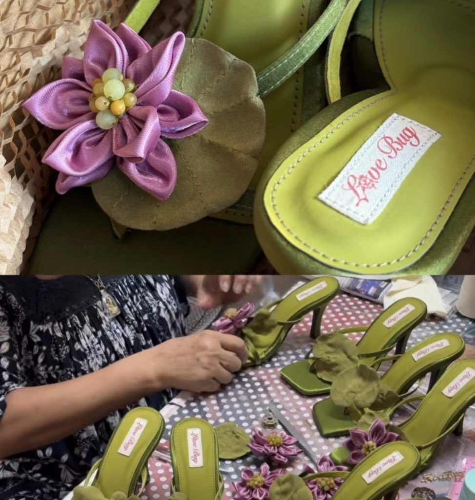 sonhosaurus's tweet photo. แนะนำงาน handcraft ของแบรนด์นี้ให้คั้บบ ตัดเย็บโดยช่างไทยเลยย แล้วสวยทุกคู่🫠 มีหลายแบบให้เลือก แล้วเหมาะกับใส่ซ้มเมอร์ช่วงนี้มากๆๆ🌺✨ https://t.co/K0bl5Eqimr
