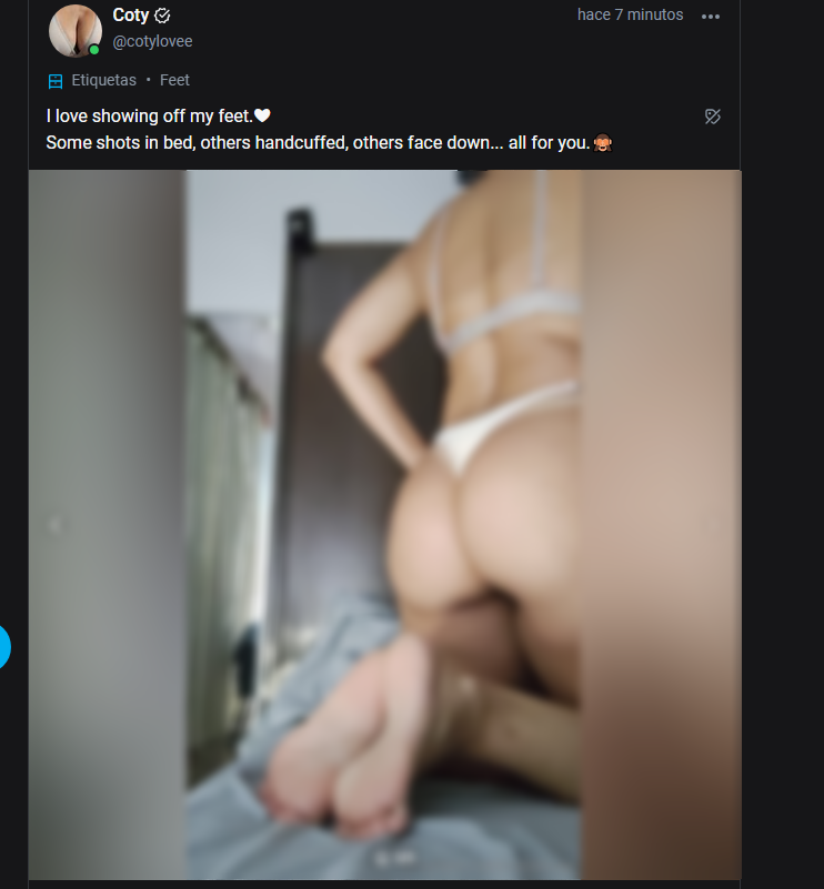 coty_lovee's tweet photo. I'm online now... how about we chat for a little while?
https://t.co/lsvKnhFVGH
#naturalwomen
#picsfeet
#Feet
#FootModel
#FeetLovers
#BareFeet
#PrettyFeet
#SellingFeetPics
#FeetForSale
#FootContent
#ExclusiveContent
#Toes
#Soleses
#NailPolish https://t.co/A61SxTMAHY