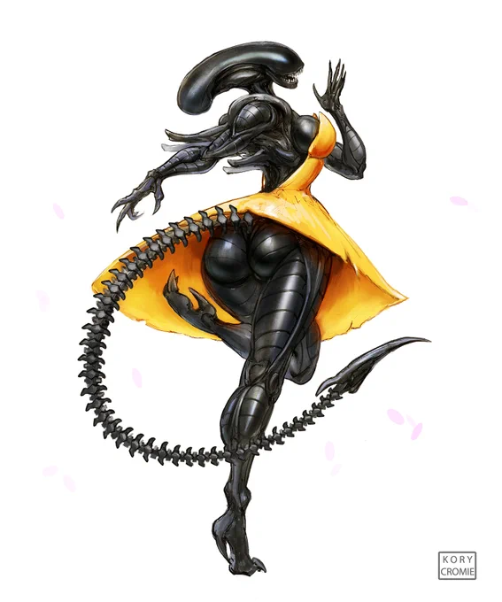 Xenomorph in her spring dress. It's spring!