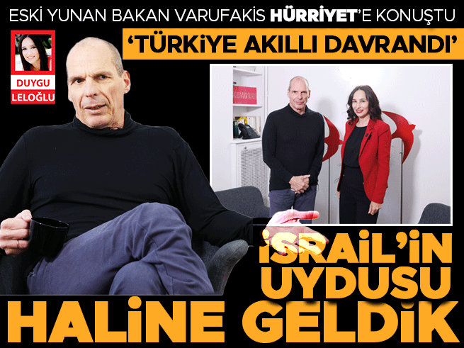 Hurriyet's tweet photo. Eski Yunan Bakan Varufakis Hürriyet’e konuştu…

‘Türkiye akıllı davrandı, biz İsrail uydusu olduk’

🖊️@Duyguleloglu haberi...

https://t.co/YEvqwVBf2S https://t.co/229NauOyOE