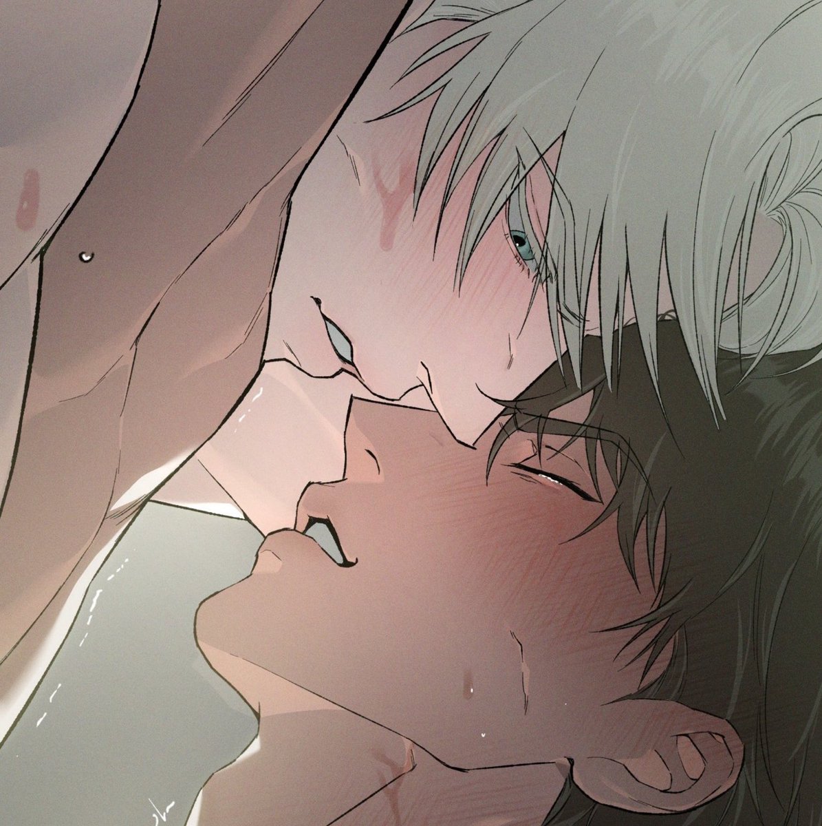 ya me estoy imaginando la escena de cuando por fin se coman la boca