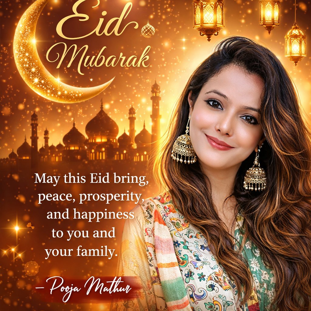 PoojaMathur01's tweet photo. आप सभी को ईद की दिली मुबारकबाद ✨
#eidmubarak #happyeid #Eid #socialmediapost #PoojaMathur https://t.co/NYaw0KzTXw