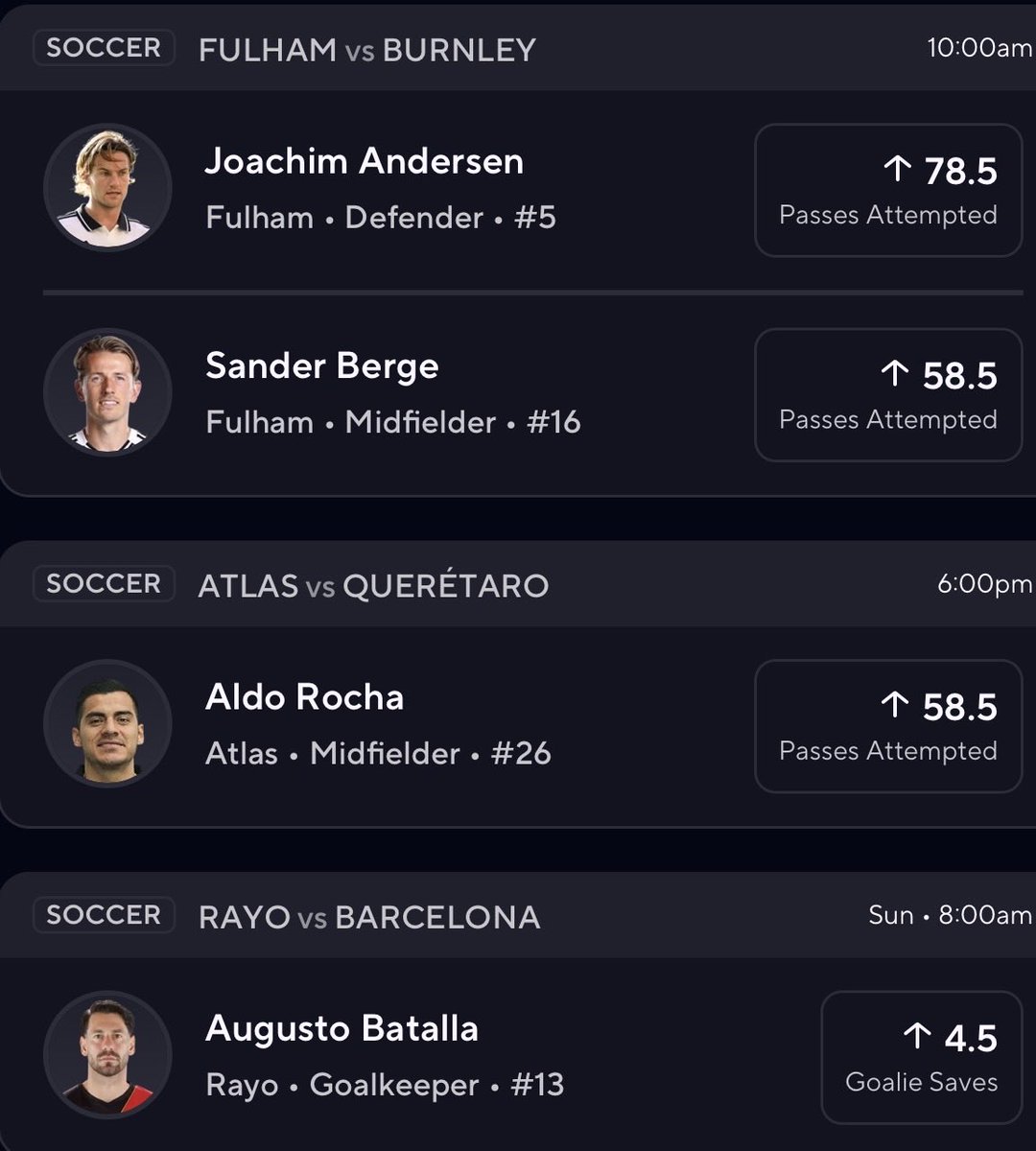 PicksbyJose's tweet image. Community Slip🚀 💣 ☢️ 

This is a fun slip you don’t have to tail!

Meet you at the bank🧘🏼‍♂️🏦 

#PrizePicks | #GamblingX | #soccerpicks | #GamblingTwitter | #soccer