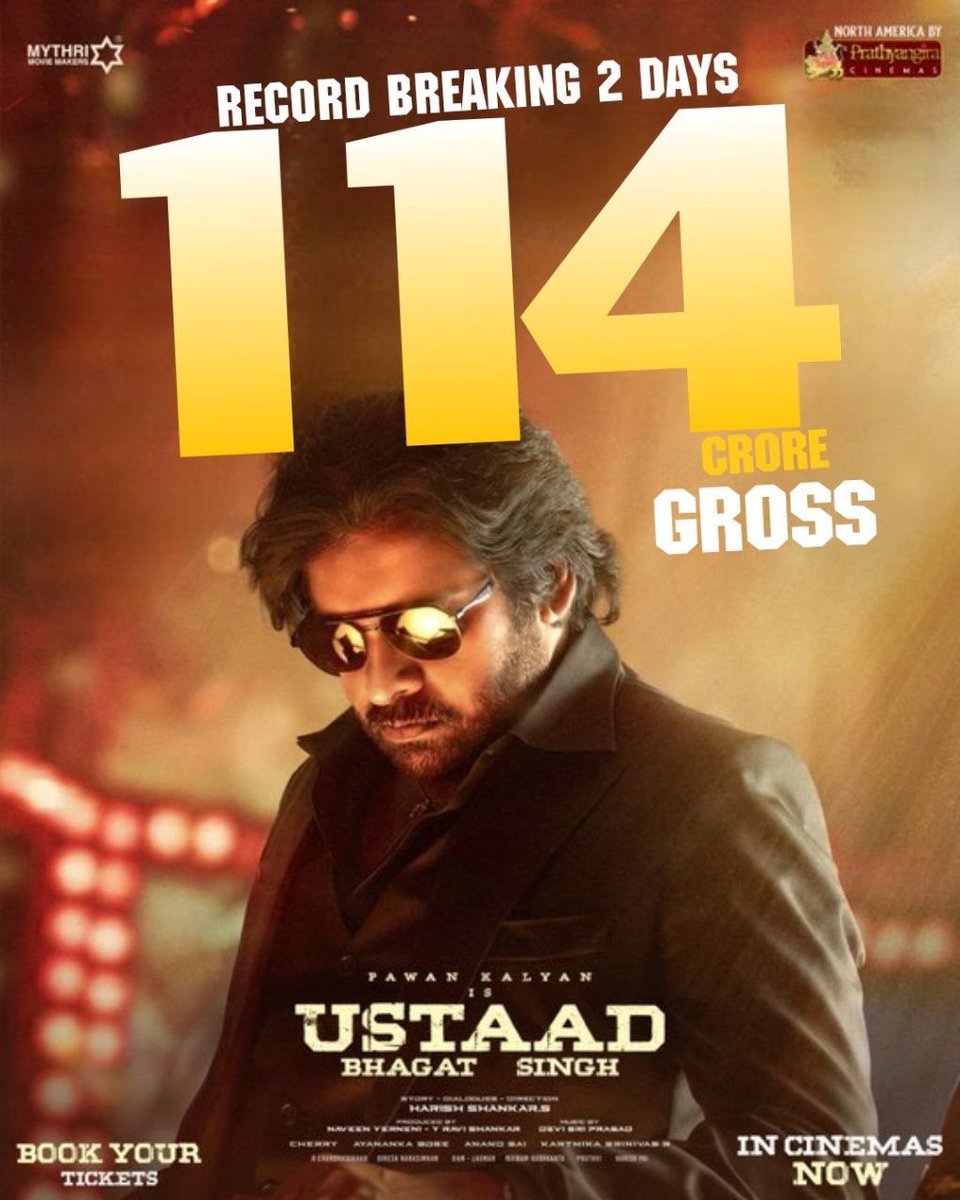AsianBoxOffice's tweet photo. #UstaadBhagatSingh‍ 2 Days Worldwide Collection ₹114 Crores 🔥🔥🔥🔥

Boxoffice Uchakotha 🔥🔥🔥
Power Star @PawanKalyan 👑 
#BlockbusterUBS https://t.co/an94RaXhml