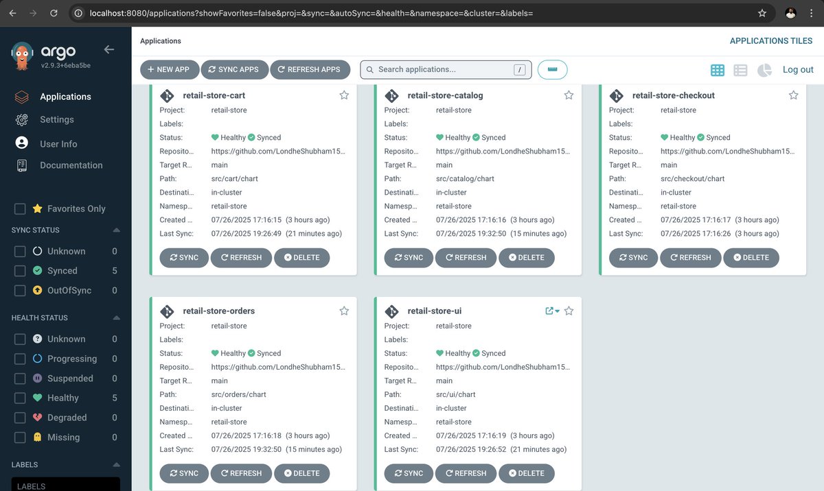 AzadKumar161440's tweet photo. ArgoCD Dashboard :
Application Status :
π§ Troubleshooting :
Debug Commands :
#Ansible #DevOps #Automation #Kubernetes #AWS #Linux #DevOpsShack #ArgoCD #FullCICDProjectwithArgoCD
#GitOps #UIMethod
#ArgoCDCICDPipeline https://t.co/jP5p1lum66