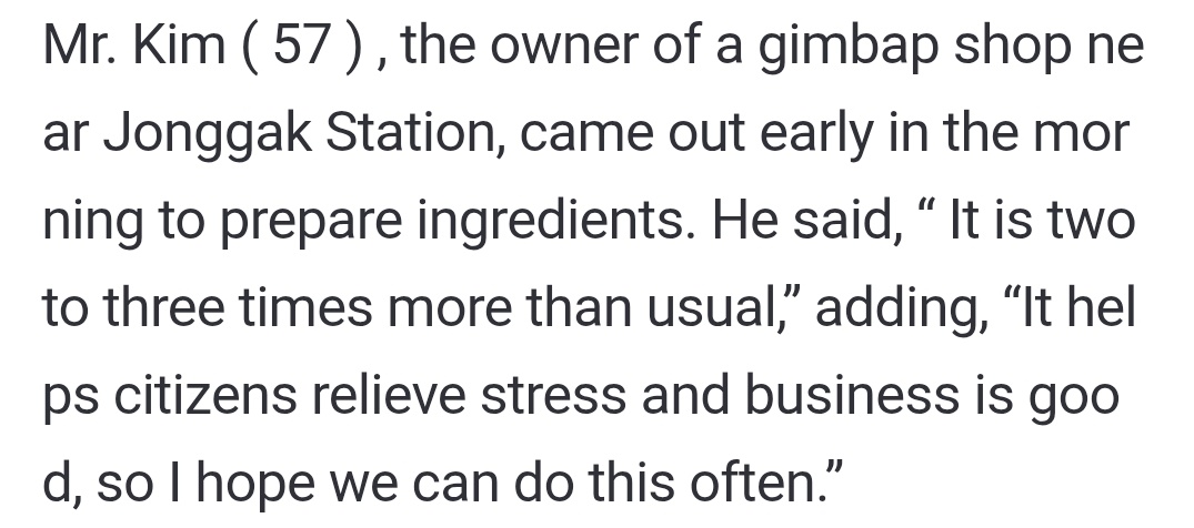 Antis: locals hates BTS
Mr Kim the kimbap maker: please do this again