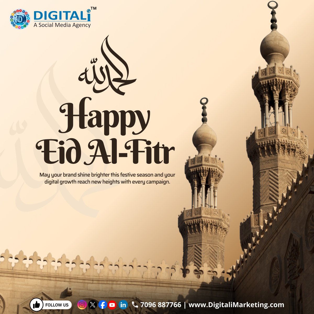 DigitaliCompany's tweet photo. #Eid Mubarak! 🌙
Let your brand shine &amp; grow this festive season. 🚀
📞 +91 7096 887766
🌐 https://t.co/TlXD9hFgFT

#EidMubarak #DigitalIMarketing #DigitalAgency #BusinessGrowth #SocialMediaMarketing #BrandGrowth #LeadGeneration #MarketingStrategy #Eid2026 #FestiveMarketing https://t.co/lZdgMWtpjX