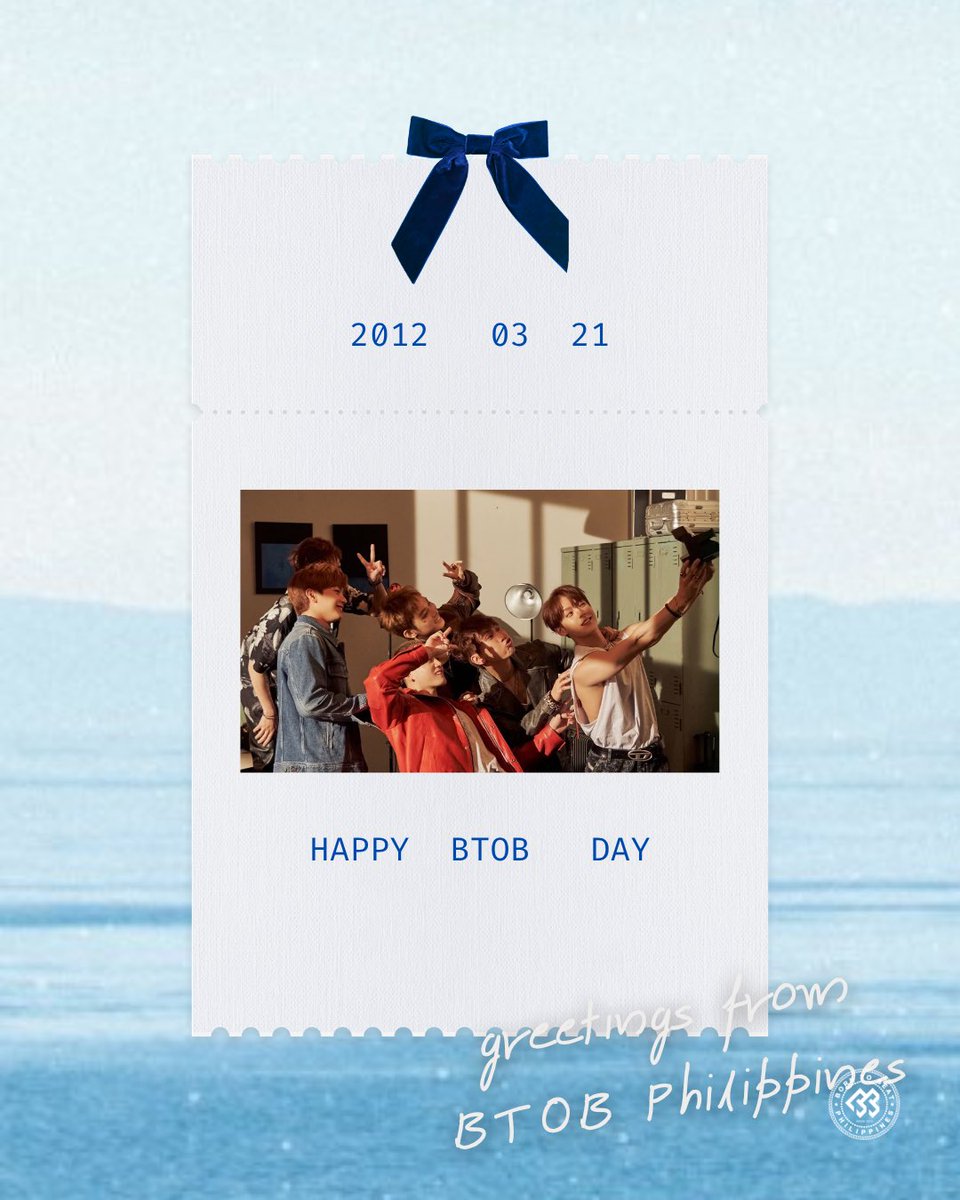 BTOBPH_'s tweet photo. Happy 14th Anniversary, our BTOB! Keep lighting up the world with your voice while we keep our slow blue ocean endlessly glowing. We’re cheering for you today and always! 💙

14 YEARS WITH BTOB
#1to4EverWithBTOB
#BTOB_14th_ANNIVERSARY
#BTOB #비투비 https://t.co/Qq4krDVsPY