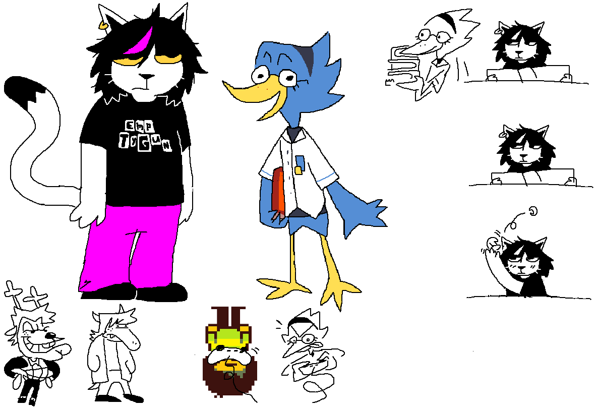 #DELTARUNE #deltarunefanart midnight draw, that shit where we swap some genders and reverse some sexes (and we flip kris upside down) and of course the star of this is #berdtti #catberd hehehahehaho