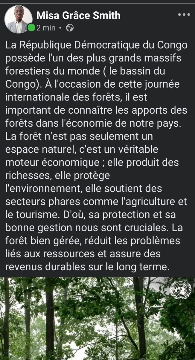 GraceN7653's tweet photo. À l'occasion de journée internationale des forêts https://t.co/dmLq5cv4mb