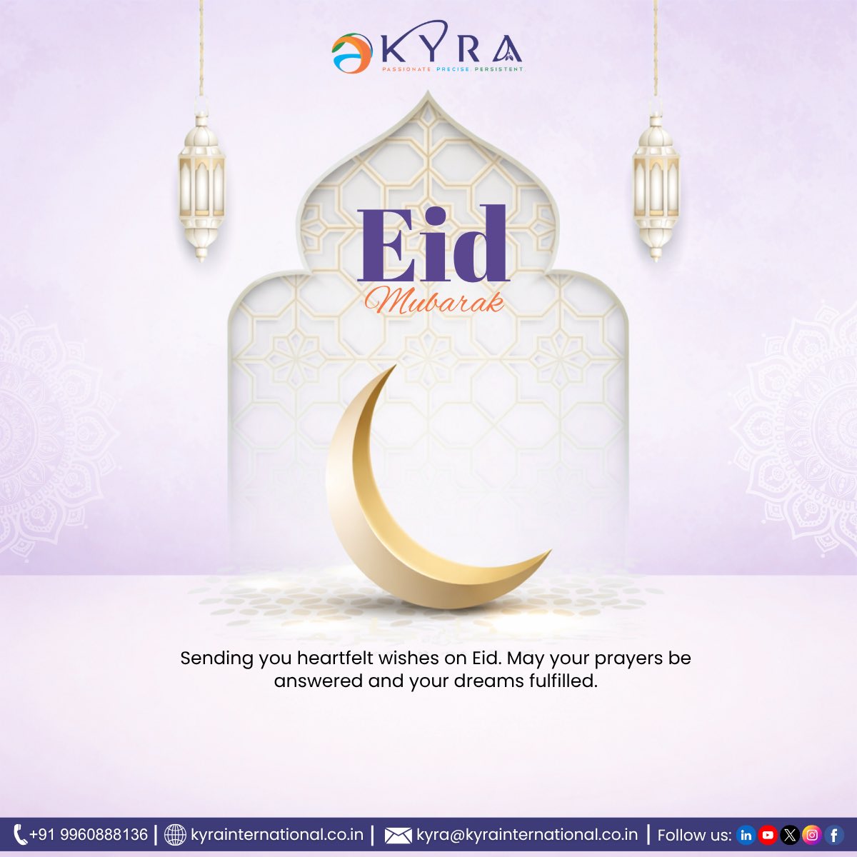 LtdKyra's tweet photo. Eid Mubarak from Kyra International ✨
#EidMubarak #KyraInternational #FestiveGreetings #Gratitude #GlobalConnections #BusinessExcellence https://t.co/pTjk4Nktrz