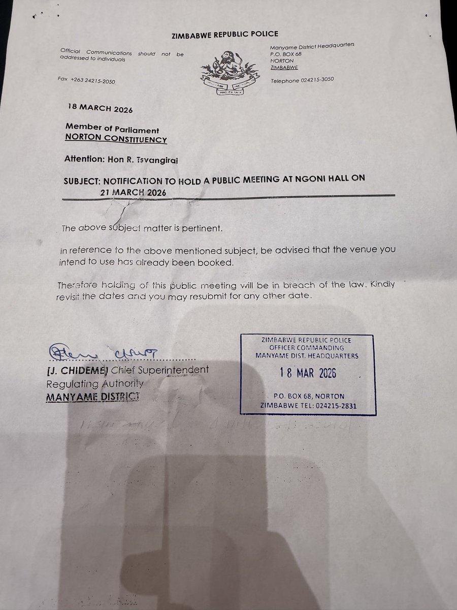 Zimbabwe Human Rights Monitors Platform tweet media