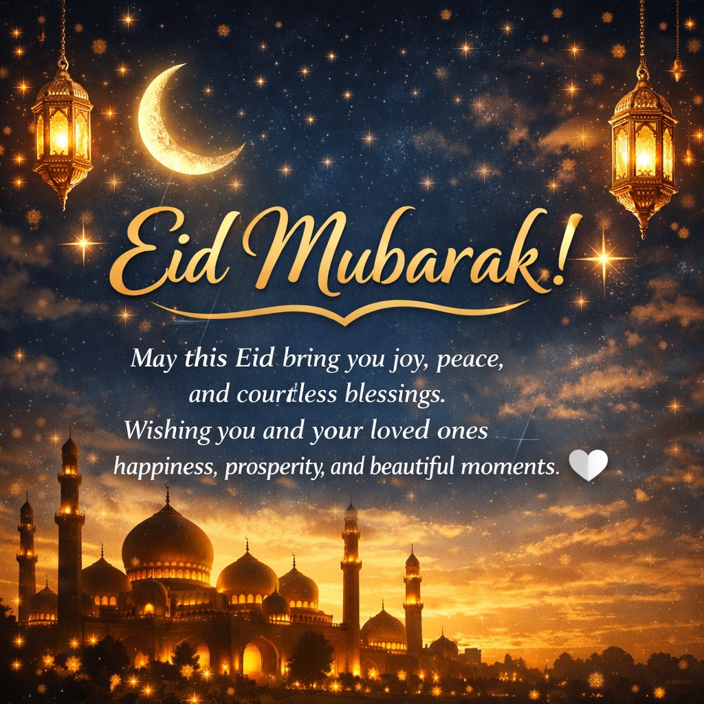 MoazHaider71's tweet photo. 🌙 Eid Mubarak!

Wishing you joy, peace, and endless blessings. ✨ https://t.co/XhnTESzKF4