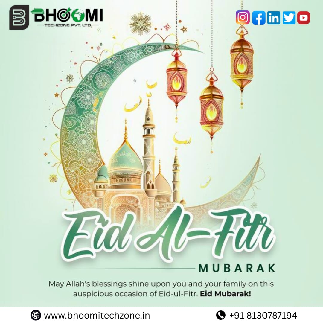 bhoomitechzone's tweet photo. 🌙Eid Al-Fitr Mubarak!✨

On behalf of Bhoomi Techzone Pvt. Ltd., we wish you and your family a joyous and blessed Eid. 🌸

Let’s celebrate the spirit of togetherness, gratitude, and kindness.

Eid Mubarak!

#EidMubarak #BhoomiTechzone #FestiveGreetings #Blessings https://t.co/auwjoeegFr