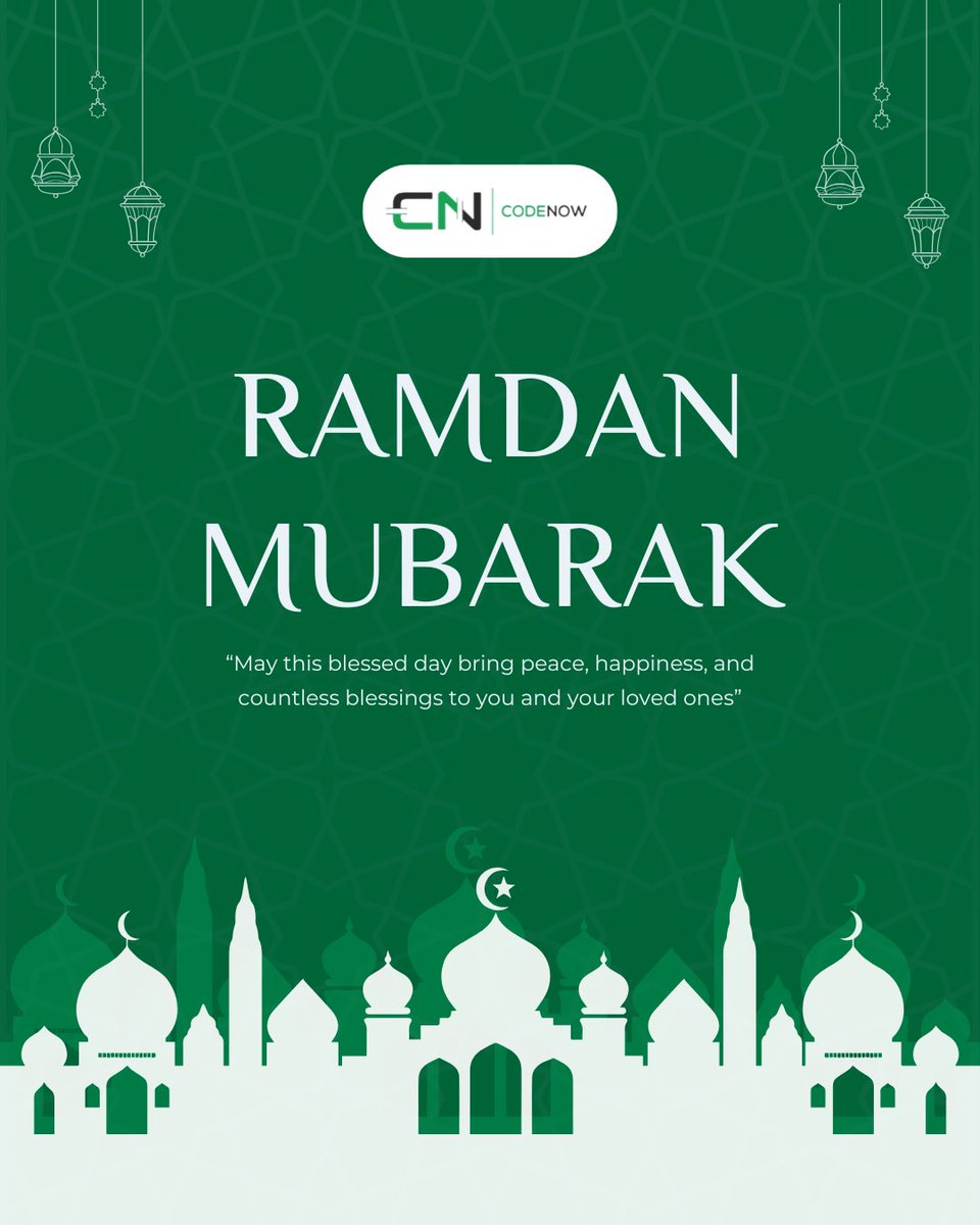 CodeNow_3's tweet photo. Ramadan Mubarak 🌙✨

Wishing you peace, prosperity, and new beginnings this holy month.

— Team CodeNow

#RamadanMubarak #Ramadan2026 https://t.co/Vt8NDoB80a