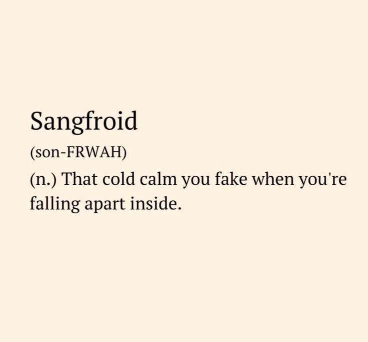 Sangfroid