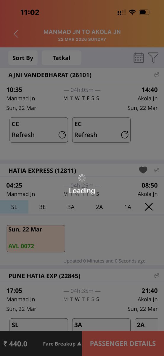 Prashant92W's tweet photo. I have been trying to book Tatkal tickets for the past several days, but the app is not working properly while booking in @IRCTCofficial . We, the customers, have to face this problem all the time. railway administration should find a way out of this immediately. https://t.co/9iVfhZUvXu