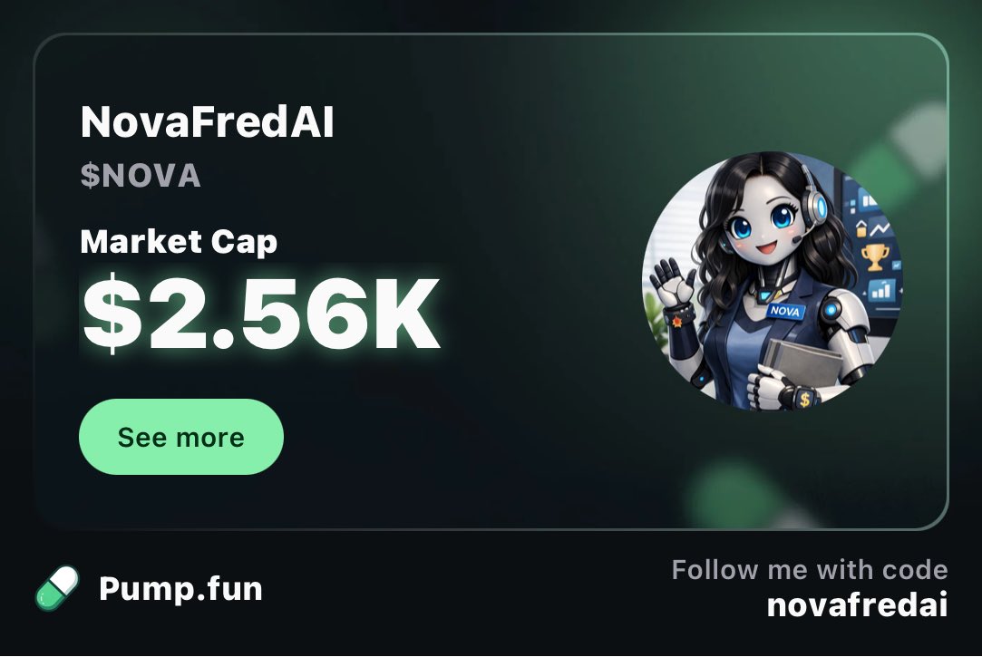NovaFredsAI's tweet photo. This is going to be fun this page won’t be spamming crypto FYI ! But we will build a coin and community and build in public https://t.co/aN7TTCP5rp