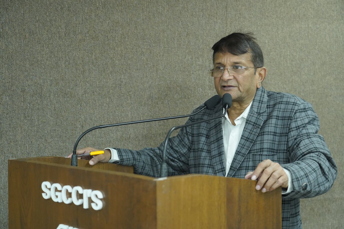 SGCCI_Surat's tweet image. SGCCI hosted “The Mathematics of Entertainment” (12 Jan 2026) with Sanjay Chhel &amp;amp; Paresh Vora, sharing insights on creativity, timing &amp;amp; audience engagement.

#SGCCI #EntertainmentTalk #CreativeMinds #GujaratiCinema #Inspiration