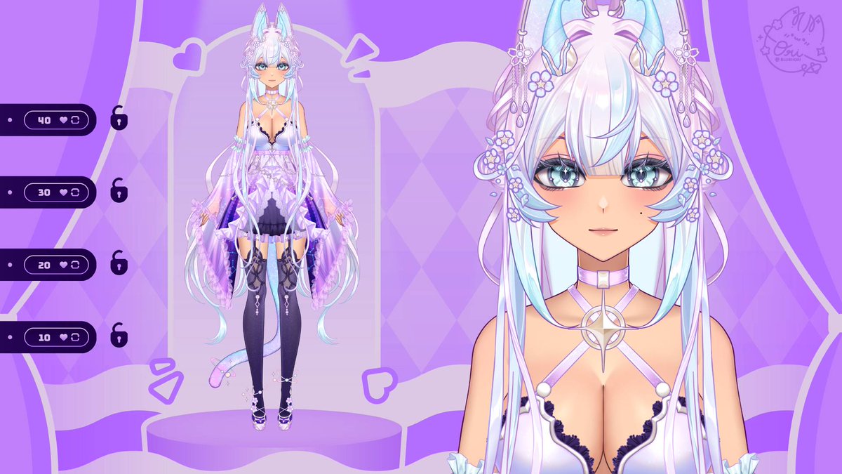 blushori's tweet photo. IM FREEEE FROM THE STINKY LOCKS AHH!! TYTYYYY 🥹💜 I'll be posting my reference sheet and credits shortly! ♡♡

#vtuber #modelreveal #ENvtuber https://t.co/BdZmorC3Us