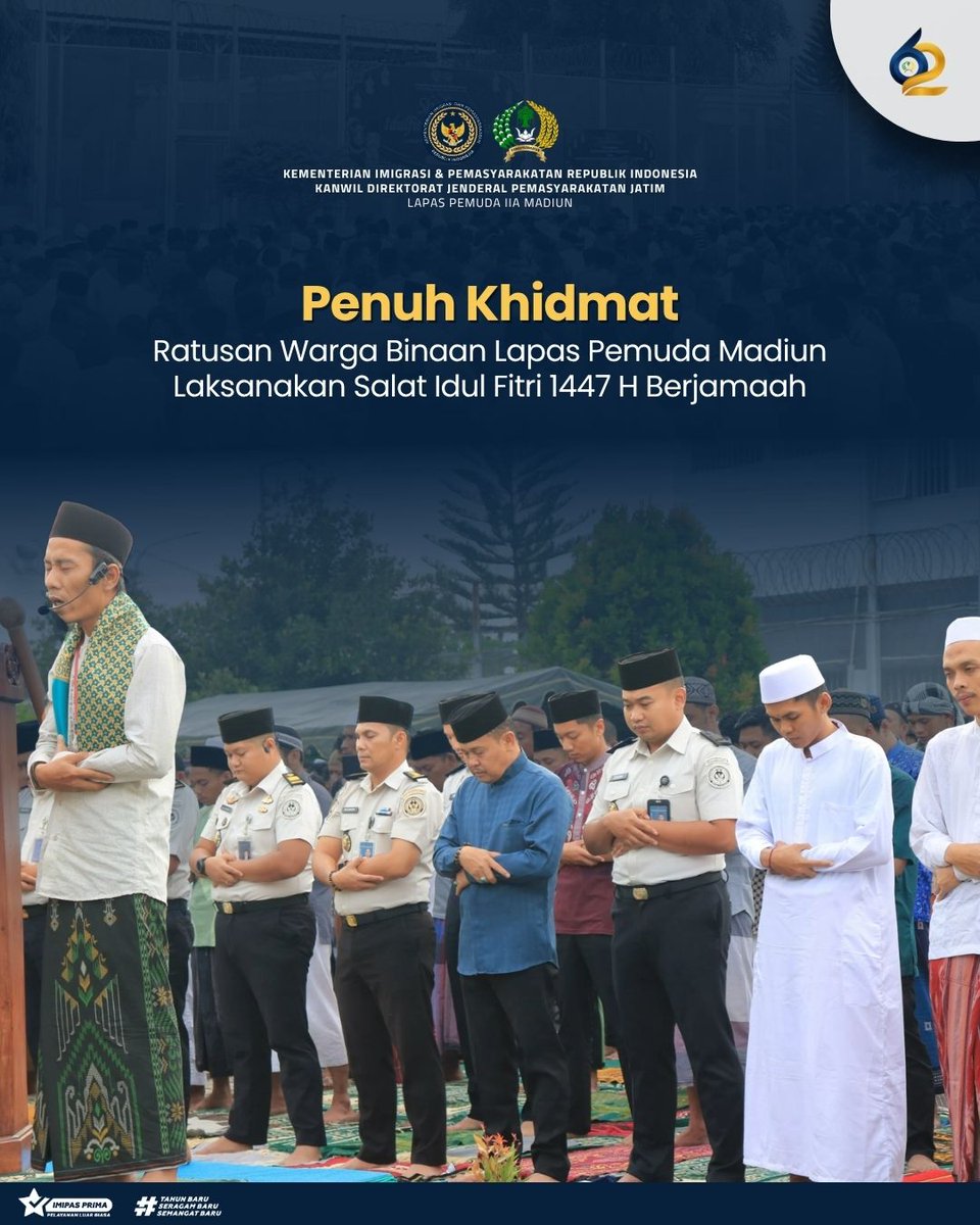 PemudaIia's tweet image. Penuh Khidmat, Ratusan Warga Binaan Lapas Pemuda Madiun Laksanakan Salat Idul Fitri 1447 H Berjamaah

Simak Infografis diatas Ya..

#ImipasSetahunBergerakBerdampak #SetahunBerdampak #Kemenimipas #ImipasPrima #Ditjenpas Pemasyarakatan PemasyarakatanJatim