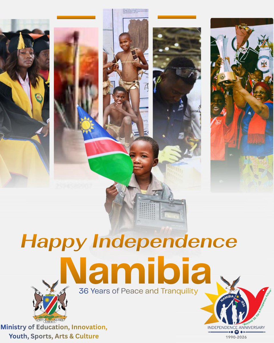 MEIYSAC_Namibia's tweet image. Happy Independence Day, Namibia 🇳🇦

Celebrating 36 years of peace, unity, and progress, honouring our rich heritage, empowering our youth and building a brighter future together.

#NamibiaAt36 #IndependenceDay #UnityInDiversity