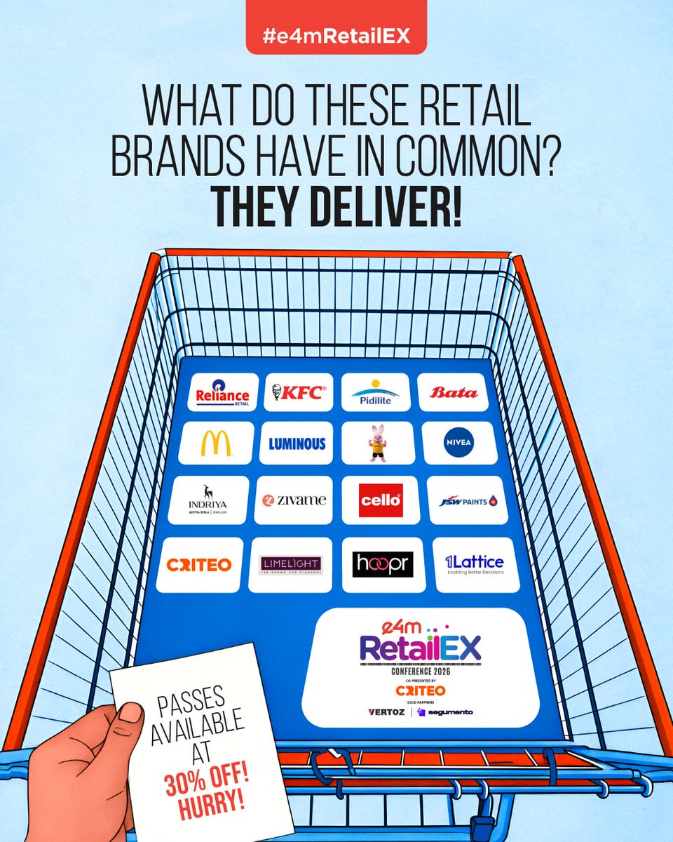 e4mevents's tweet image. 🚀 Retail is Changing—Are You In?
Join Retail Reimagined—where AI, creativity &amp;amp; Gen Z insights come together to shape the future of retail.

🔥 30% OFF Passes—Limited Time
Register now: bit.ly/471SLQx

#RetailReimagined #RetailMarketing #AIinMarketing #GenZMarketing