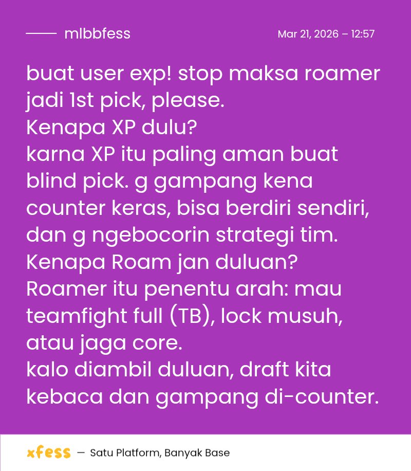 Mobile Legends Menfess tweet media