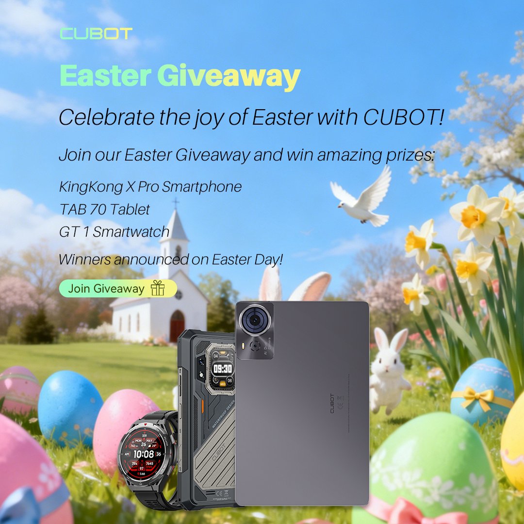 Cubotphone's tweet photo. Hunt Eggs. Win Tech.
The Easter Bunny brought more than chocolate this year .We’re giving away:
 KingKong X Pro
TAB 70
GT 1
Join now 👉https://t.co/AoHxBG6Sah
Winners announced on Easter Day! https://t.co/V4lVZjo4Mc