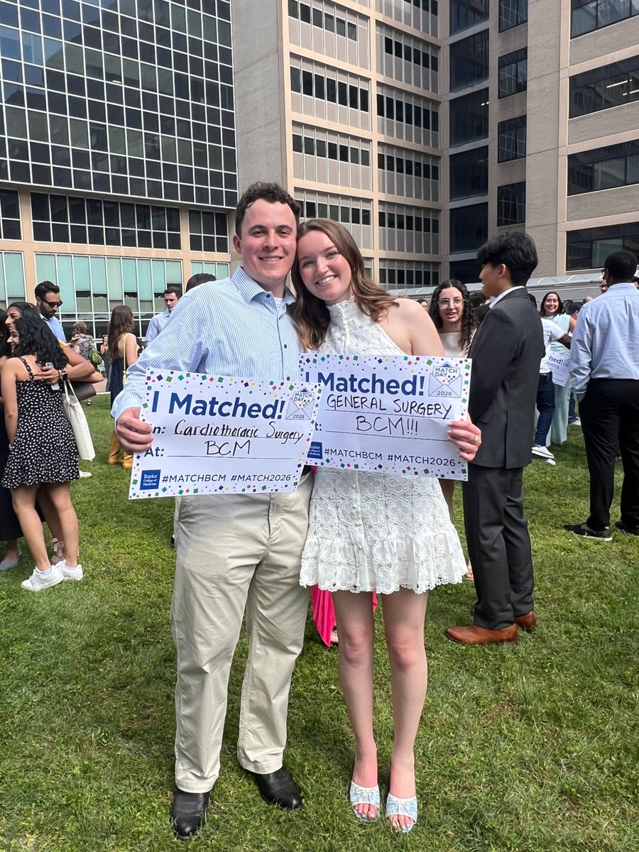 Ecstatic to have matched into #CTSurgery at <a href="/BCM_Surgery/">BCM_Surgery</a>. More than that, I’m happier to have done it with my favorite person <a href="/DominiqueCope_/">Dominique Cope</a>. Thank you to all my mentors who made this possible. It’s a dream come true! I’m excited for the next 6 years!