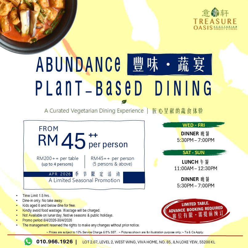 treasureoasis1's tweet photo. Treasure Oasis Vegetarian Restaurant 意素轩 on Google: https://t.co/PLNNxU86X1 https://t.co/wPx6i612xE