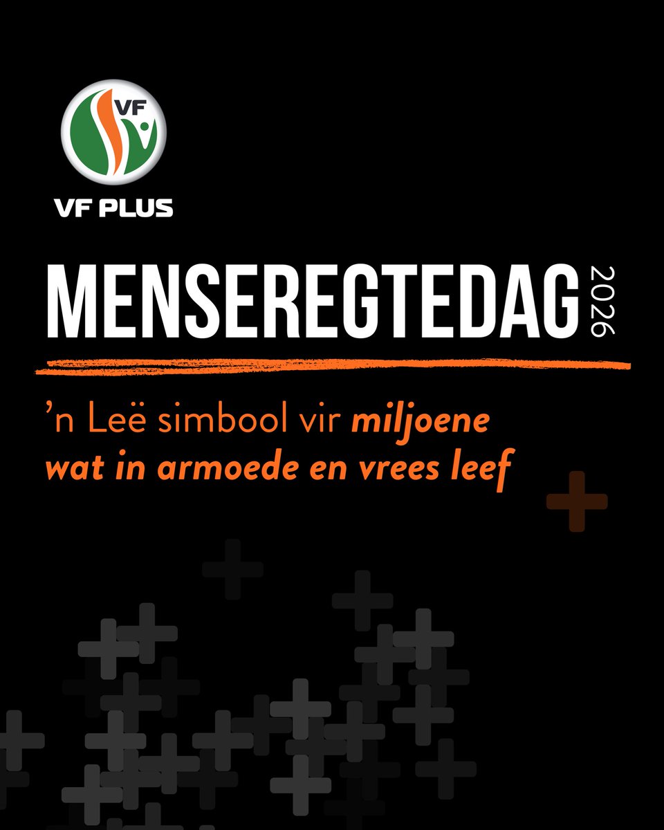 VFPlus's tweet image. ❗️Menseregtedag 2026: 'n Leë simbool vir miljoene wat in armoede en vrees leef