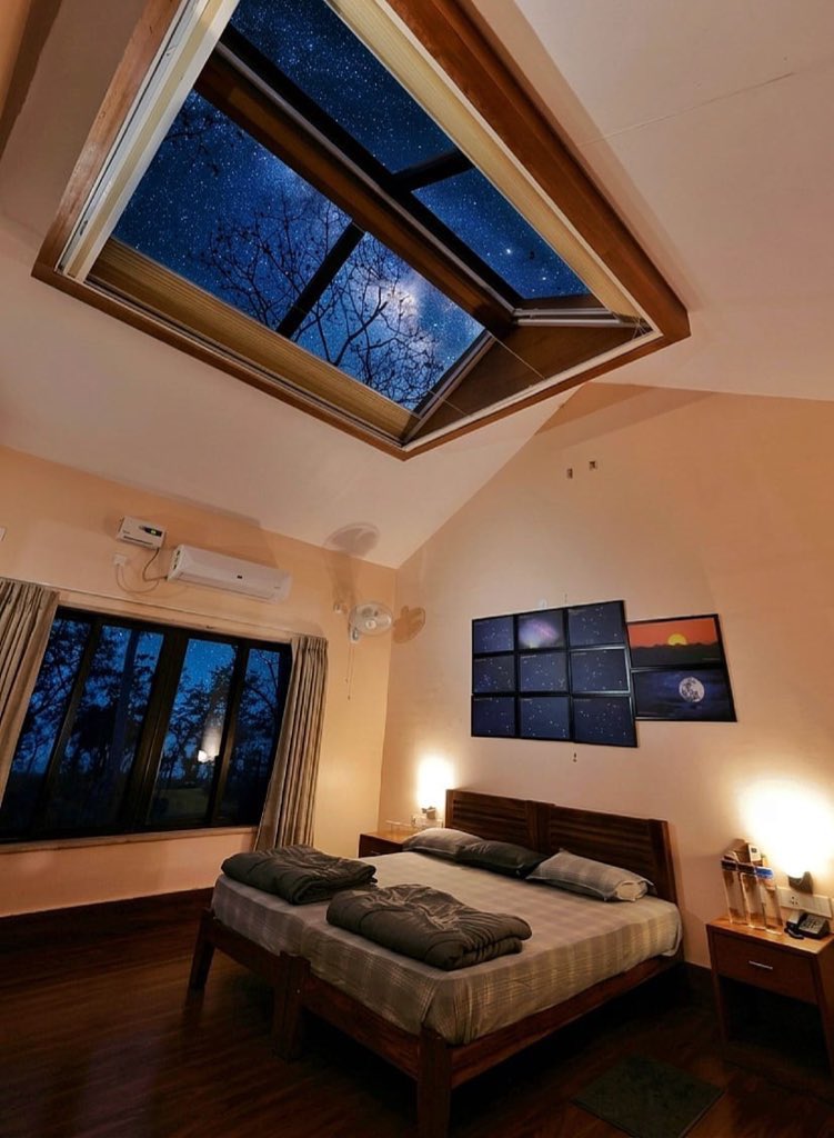 manas_muduli's tweet photo. This is one of the very few places in India for “stargazing” in the forest and the 2nd WLS to offer Astro Tourism.

Stay in StarGazing Cottages with sliding glass roofs &amp; celestial guides.

Nature by day, cosmos by night. 

📍 Debrigarh Wildlife Sanctuary, Bargarh. Odisha. https://t.co/j6YTf49azg