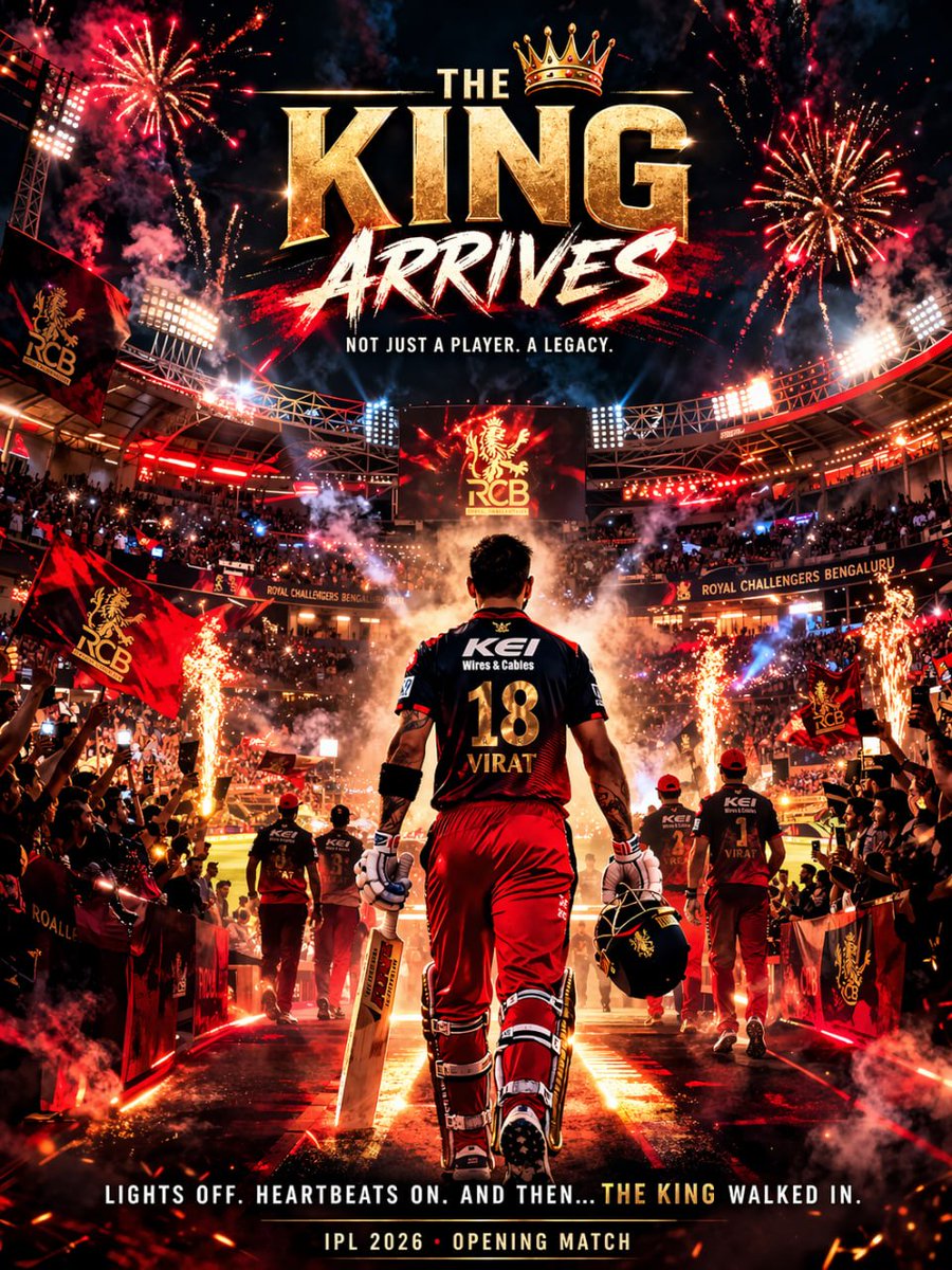 PlaySlots45's tweet photo. Countdown: 7 days until Kohli walks in and time officially pauses ⏱️👑
 #TheKingArrives #IPL2026 https://t.co/evpYBwVGmf