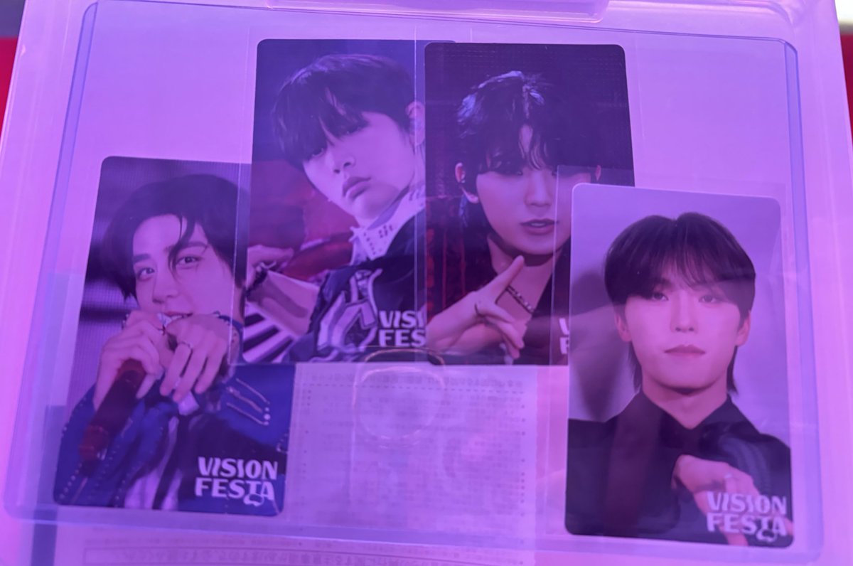 交換
VISION FESTA 入場特典 トレカ

譲
SEVENTEEN セブチ
ウジ.ディノ

BOYNEXTDOOR ボネクド
テサン.イハン

求
SEVENTEEN ミンギュ

本日渋谷手渡し可能です