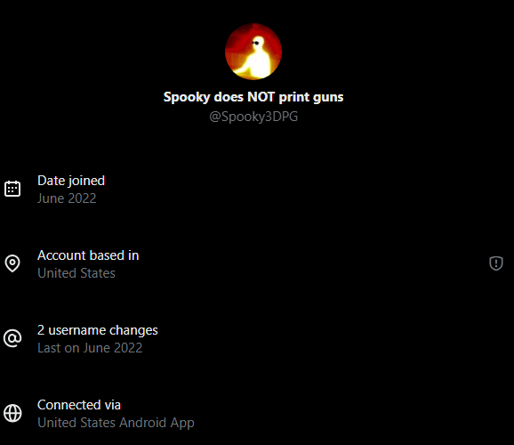 Spooky does NOT print guns tweet media